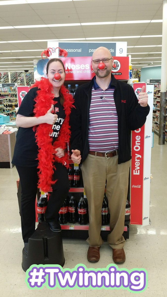StJoe9321's tweet photo. Ryan, our Coke salesperson, purchased 10 noses for the guys at the warehouse and will be getting some pictures for us! Keep selling those noses!!! ๐ด๐ #RedNoseDay #walgreens #Coca-Cola @A15_Walgreens https://t.co/Qirdm3peIU