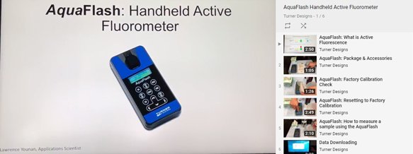 Turner_Designs's tweet image. Check out our new video series featuring the AquaFlash Handheld #Active #Fluorometer to learn about Active Fluorescence and the ins and outs of using our newest handheld instrument. youtube.com/watch?v=C3XInS…