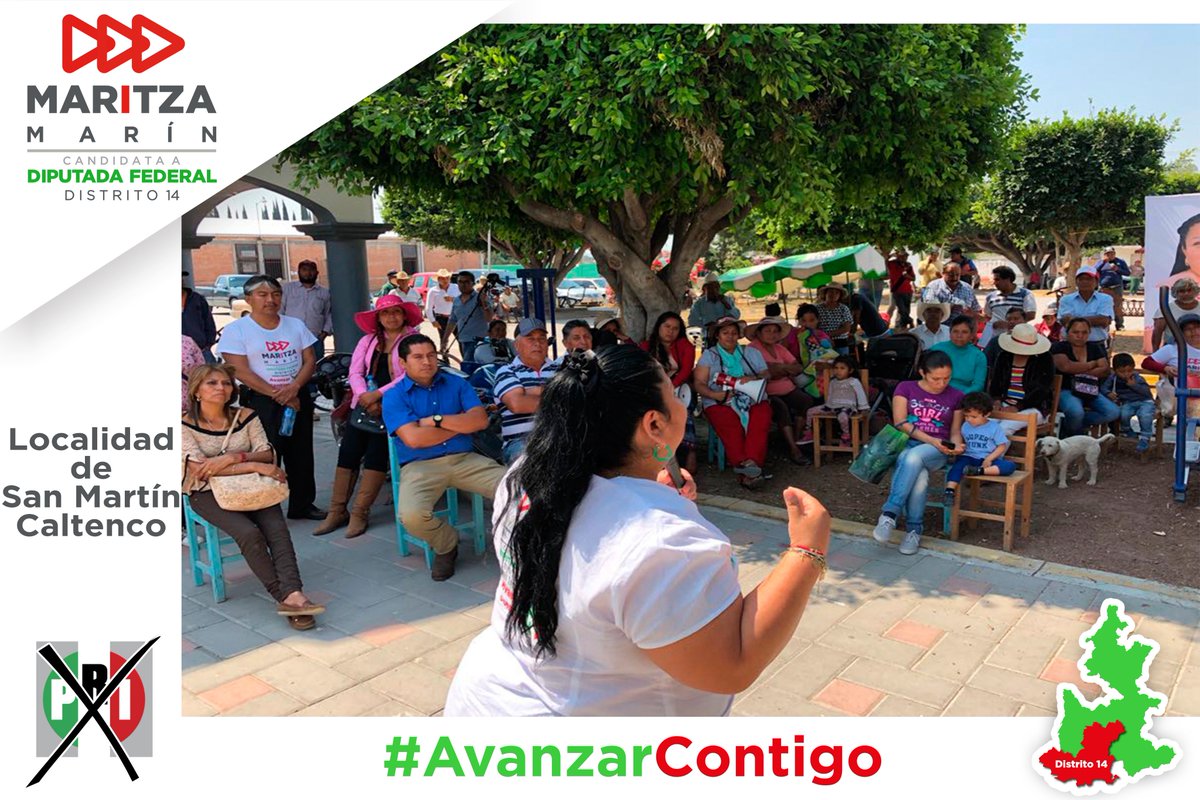 MaritzaMarinM's tweet photo. Me reuní con ciudadanos de la junta auxiliar #SanMartínCaltenco para sentar bases de las mejoras de la localidad y el #Distrito14Federal. Juntos ganaremos este PRImero de julio. #MaritzaConLocalidadSanMartínCaltenco #AvanzarContigo #VamosJuntosAGanar @JoseAMeadeK @EstefanChidiac https://t.co/qpRrRNSE7p