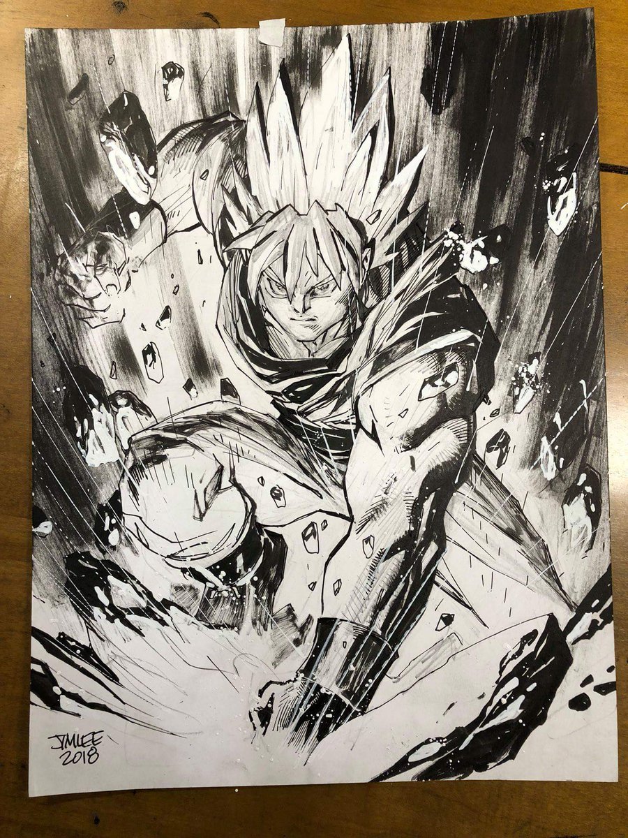 TheGeekpin's tweet image. Really digging @JimLee sketch of #SonGoku. My only #fanboyproblem with it is he has too many bangs &amp;amp; needs a front spike or 2.

instagram.com/p/BhVPSQmh5Ua/

By the way need a #DCvsShonenJump comic or game.

#JimLeeArt #Twitch #DBZ #GeekpinEnt #SoSoRandom