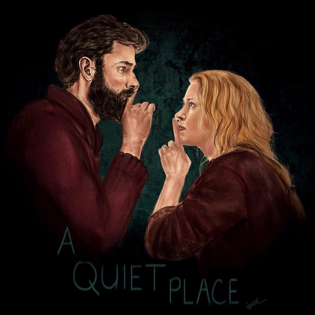 I’m so excited and terrifed to see A Quiet Place! 🖤 <a href="/johnkrasinski/">John Krasinski</a>