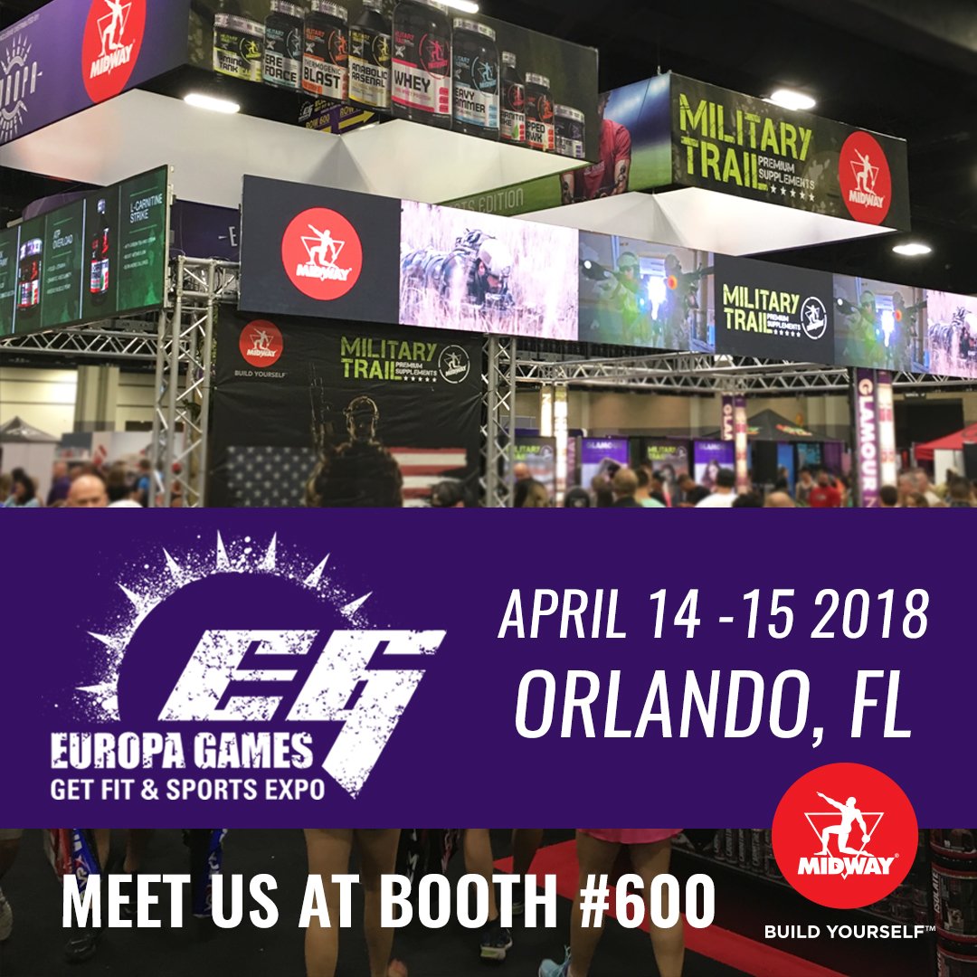 MidwayLabsUSA's tweet photo. Who’s excited for the @EuropaGamesExpo ? ✋😁
Only 5 DAYS to go! We can’t wait to see you all there this weekend! We’ll be at BOOTH #600! Don’t forget to stop by! 💪😁 
#midaylabsusa #buildyourself #europagamesexpo #europasports #Orlando https://t.co/FVak88AgjF