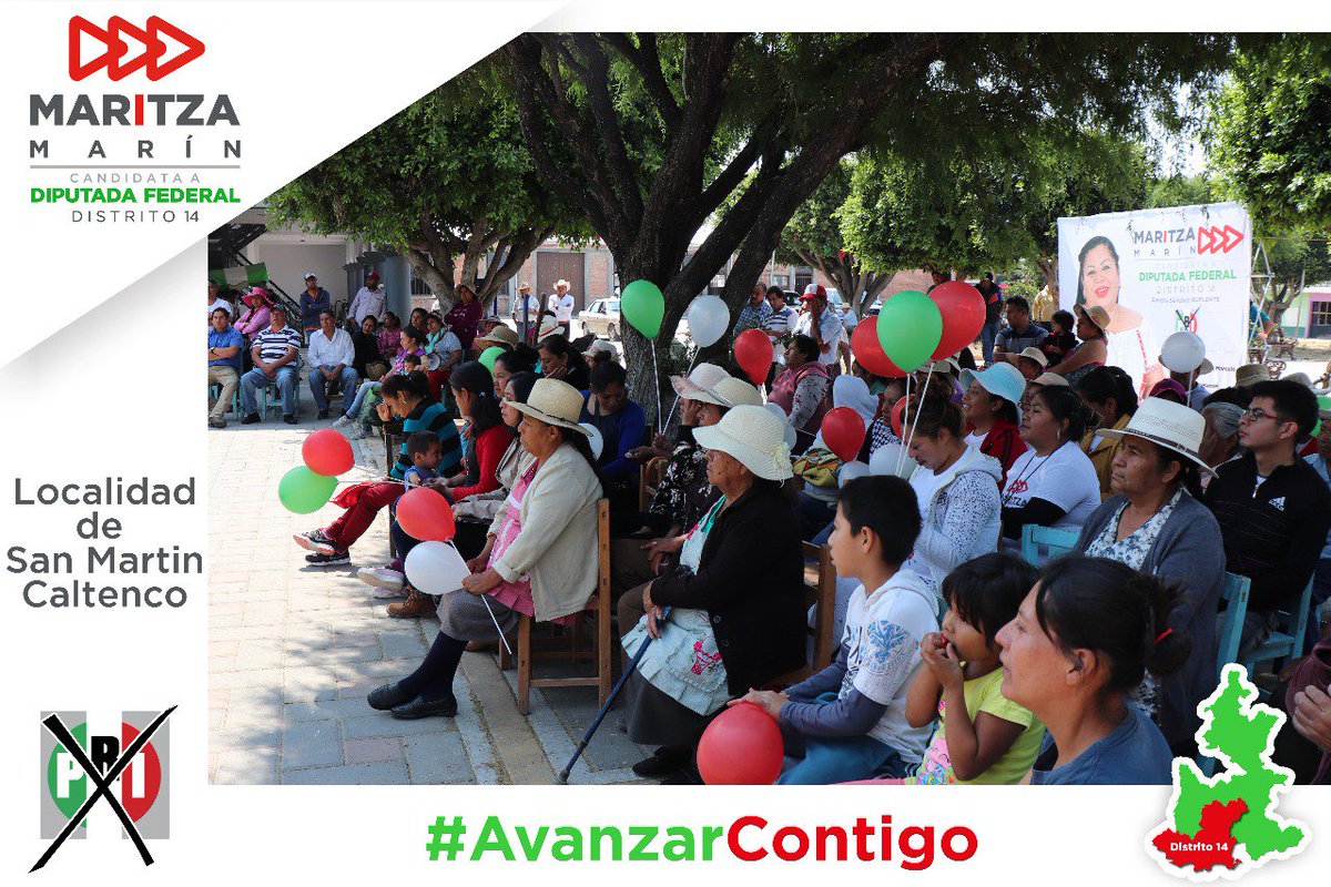 MaritzaMarinM's tweet photo. Me reuní con ciudadanos de la junta auxiliar #SanMartínCaltenco para sentar bases de las mejoras de la localidad y el #Distrito14Federal. Juntos ganaremos este PRImero de julio. #MaritzaConLocalidadSanMartínCaltenco #AvanzarContigo #VamosJuntosAGanar @JoseAMeadeK @EstefanChidiac https://t.co/qpRrRNSE7p