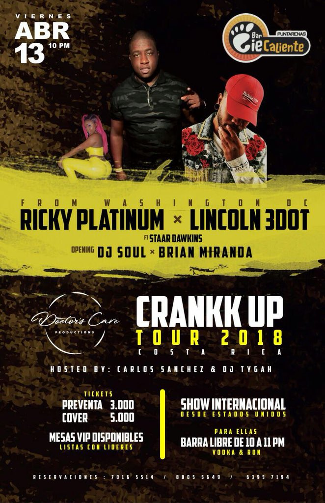 rickyplatinum's tweet photo. Costa Rica 🇨🇷 this Friday @doctorscaveprod https://t.co/pnmliOBX3X