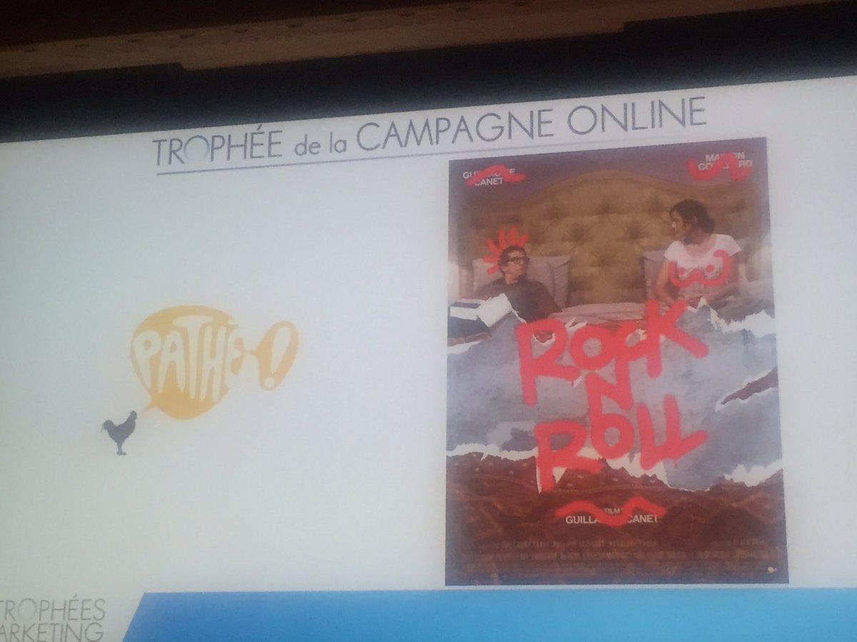 SarahDrouhaud's tweet photo. #1ersTrophéesMarketing du @lefilmfrancais : Trophée de la campagne digitale remis à @PatheFilms pour #Rocknroll de Guillaume Canet et mention spéciale à @warnerbrosfr pour #LegoBatman https://t.co/vC3EeuxnMf