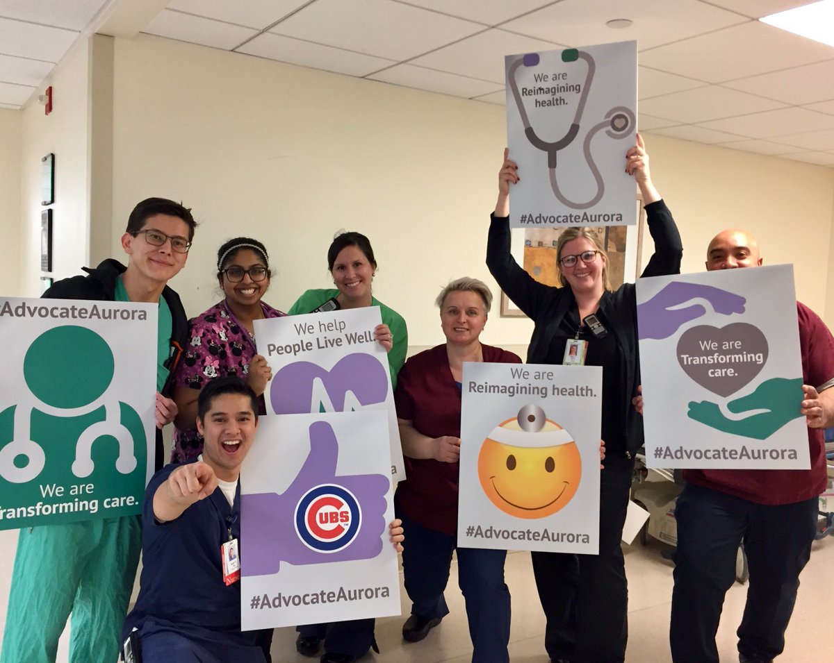 advocatehealth's tweet photo. From orthopedics to pediatrics and oncology, too... Our associates at Advocate Lutheran General and @AdvocateKids in Park Ridge are excited for the future of @Advocate_Aurora Health! #AdvocateAurora https://t.co/jeT1WZxRyW