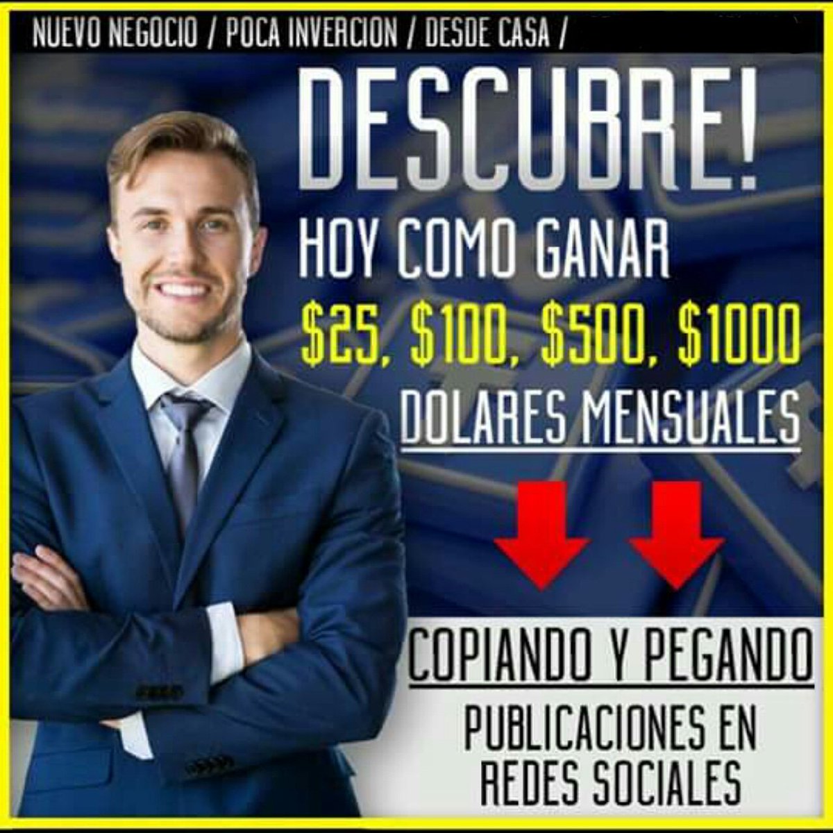 CDFMillonarios's tweet photo. #dineroporinternet #forex #amway #herbalife #negocios #dineroporinternet #dineroparapaypal #paypal #dollarfaster #marketing #marketingdigital #multinivel #dineroextra
Empieza a ganar hoy mismo!📱💵
Mas información aqui👇
https://t.co/sRAKSNFuq2 https://t.co/tON7Qu6186