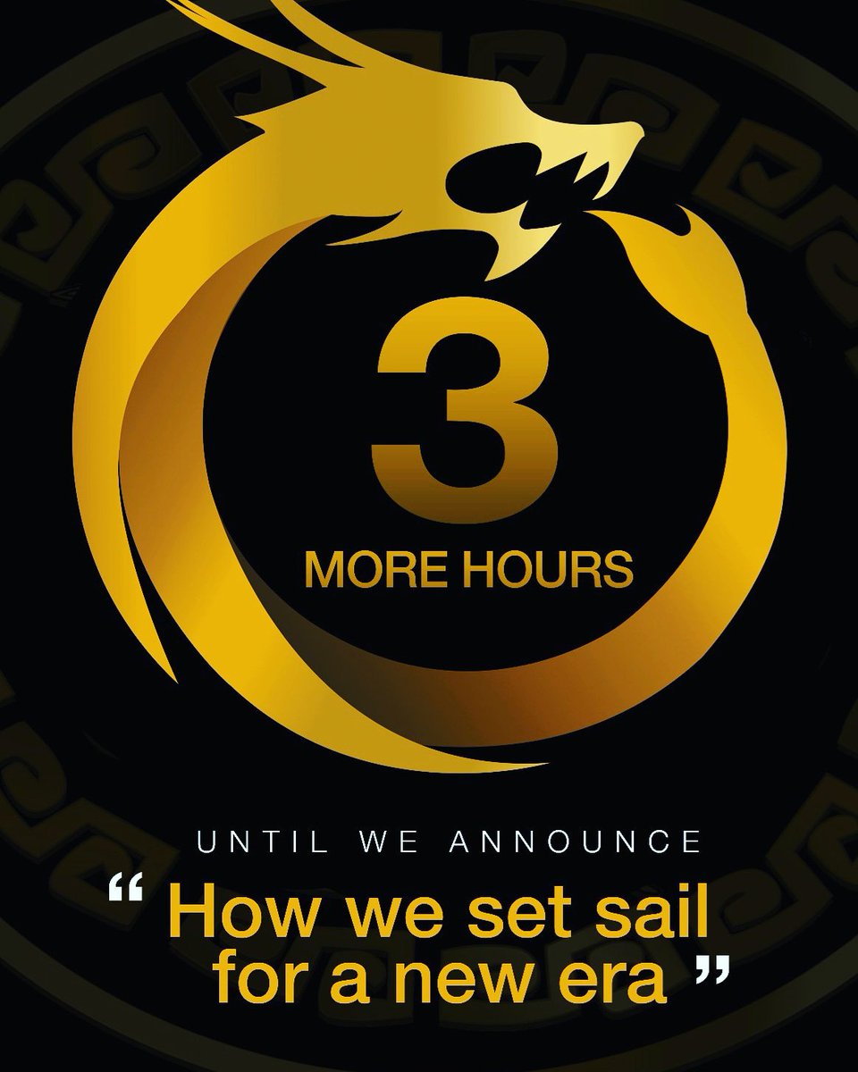 dragoncoin's tweet photo. 3 More Hours Until We Announce, 
"How we set sail for a new era"

#Dragon #Drg #DrgToken #Entertainment #Sports #Gaming #Utility #Token #Coin #Blockchain #DragonCoin #DragonWorld #Innovation #Fintech #Global #Digital https://t.co/sFPMWeOwP5
