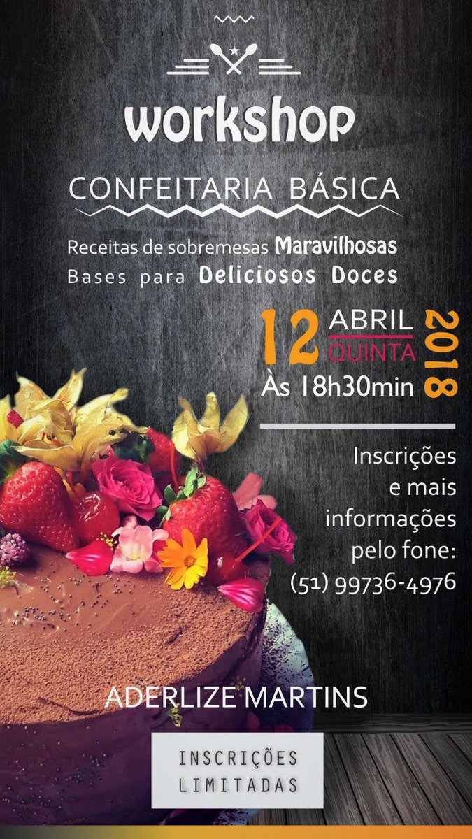 Oioi Porto Alegre!! Aulinha de confeitaria nesta quinta!! Venham ❤