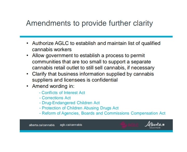 _deepakanand's tweet image. Additional amendments to other Acts to provide further clarity by @YourAlberta @AGLCdotCA #CannabisAct #Bill6