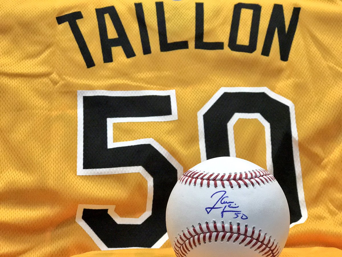 Pirates's tweet photo. RETWEET THIS now for a chance to win a SIGNED Jameson Taillon baseball! #TaillonTime https://t.co/evRNFLQiyz