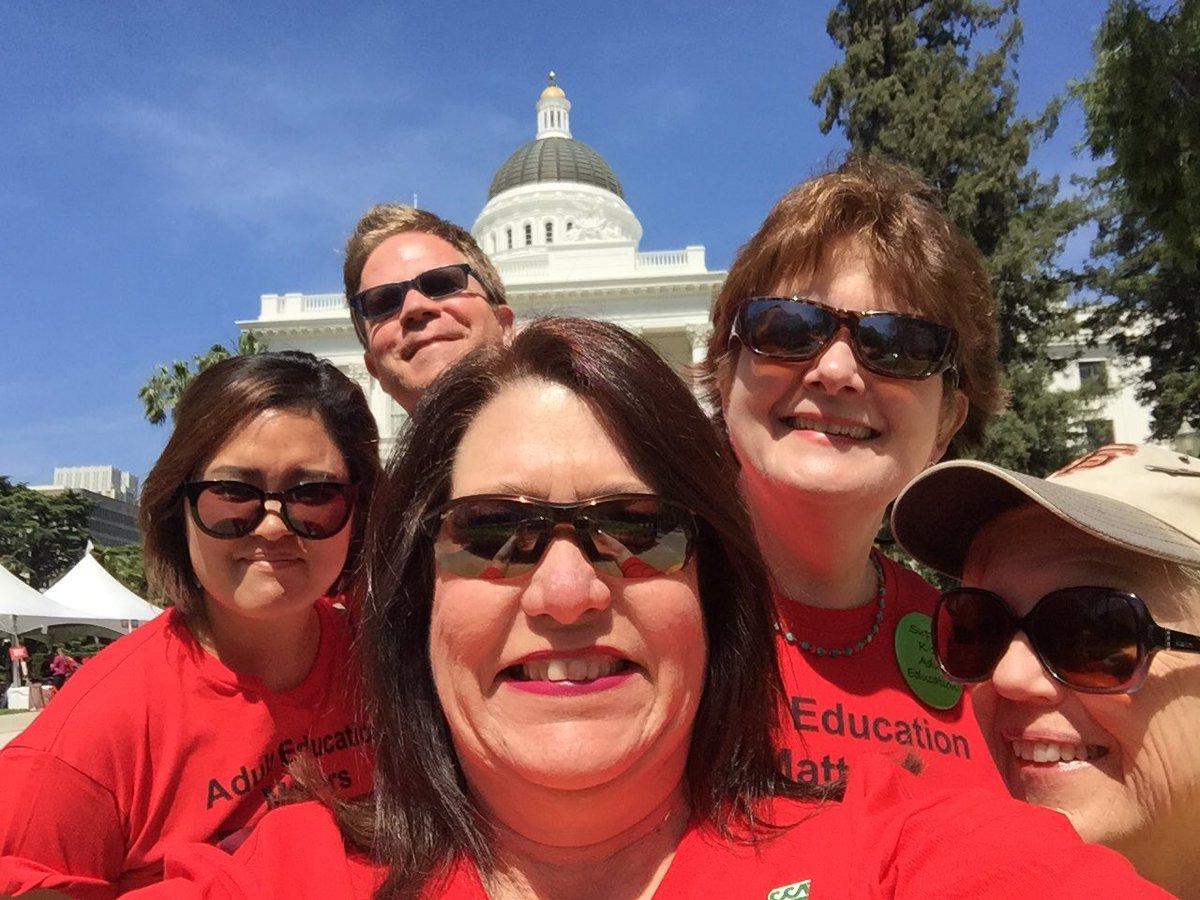 principalbarb's tweet photo. Adult Education rallies at the state Capitol!  #Adult education matters#CCAELegDay https://t.co/FBZ6ZBmBiH