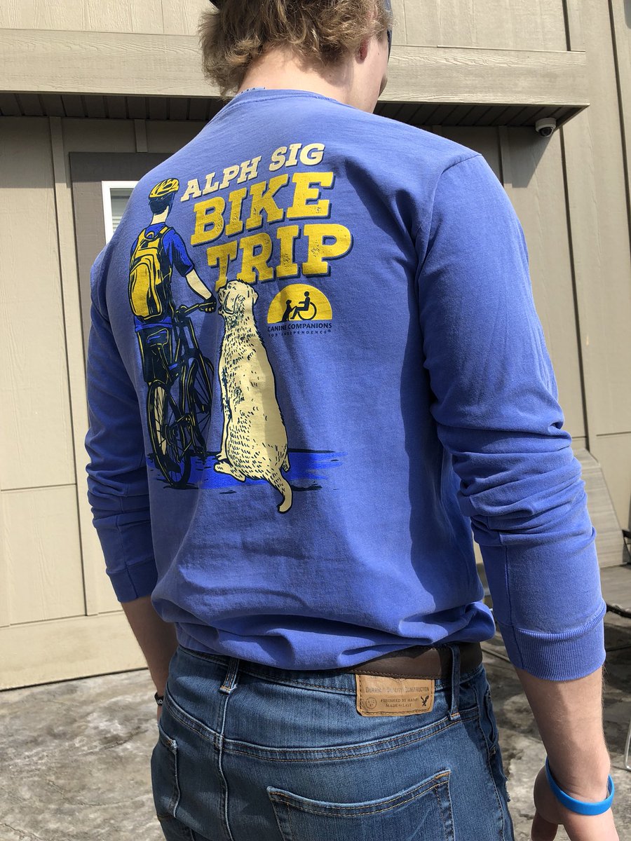 ASPBikeTrip's tweet photo. The shirts are in!! You can pick up yours or buy one in Kirkhoff this week! 🐶

Thursday: 9-12
Friday: 11-2
Monday: 11-3
Tuesday: 10-2
Wednesday: 11-3 https://t.co/bw53f5Ip90