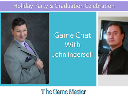 TheGameMasterDJ's tweet photo. Game Chat with John Ingersol
Holiday Party and Graduation
Scramble, Penny For Your Tho https://t.co/7h1pubckAD... https://t.co/mLk2RzR0o5