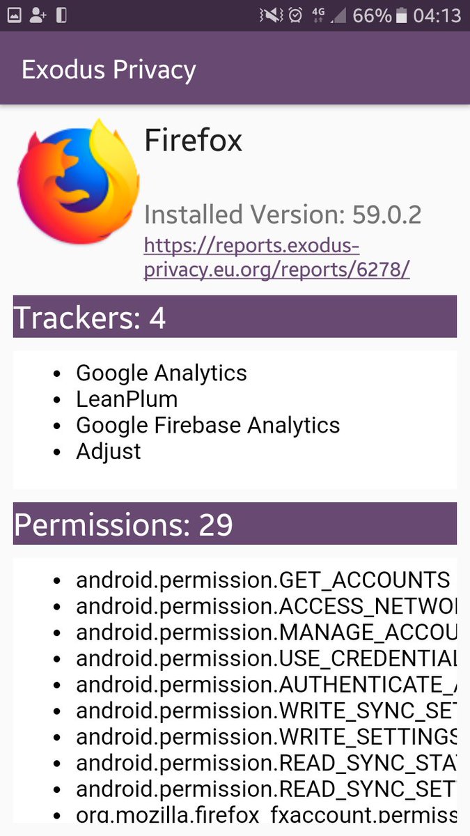 dawafree's tweet photo. Ben @firefox, qu'est ce qu'ils font là ces trackers ?? #Privacymatters @ExodusPrivacy https://t.co/Msu1OMR0XK