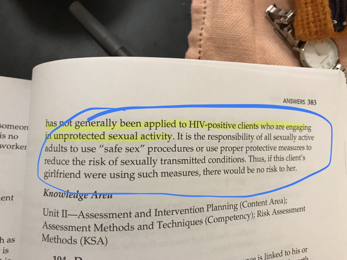 OwnYourO's tweet photo. @ASWB why are you teaching us to #vitcimblame ?!?! #socialwork note: this is from a case scenario where the partner knows they have #HIV and are has actively not told their partner https://t.co/hDPTaUkbGB