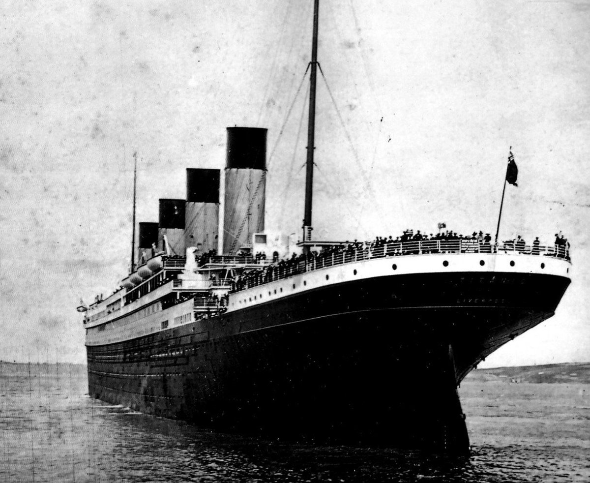 Titanic departs Southampton, tomorrow 1912: