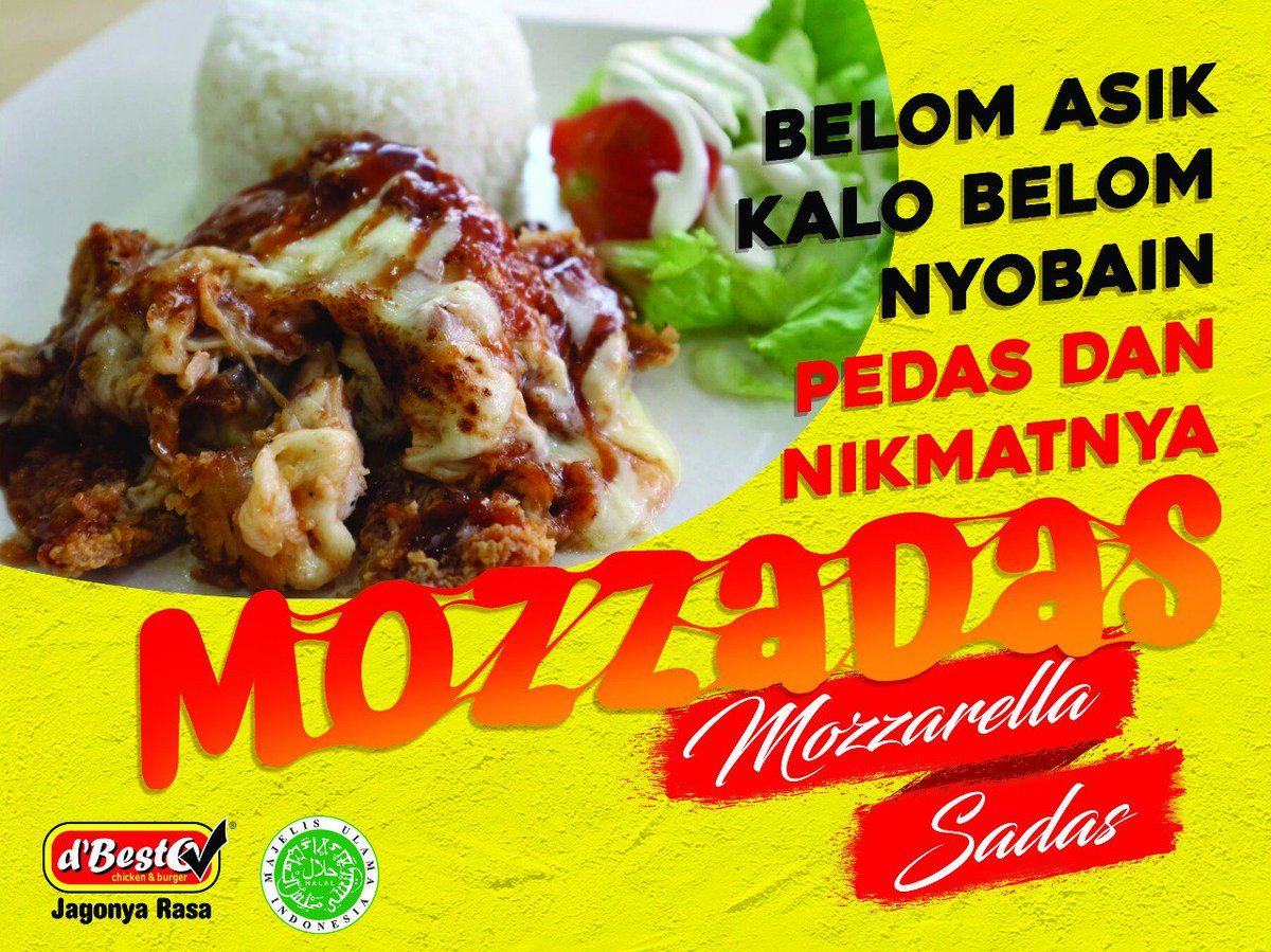 EnjoyKuis's tweet photo. #Mozzadas @dbestomania @dbestoID yang kejunya lumer berpadu dengan pedasnya saus #sadas jika plus milo. Bisa berangkatin ke Tanah Suci loh. Follow akun resmi #dbesto untuk mendapatkan informasinya #friedchicken #burger #milo #umroh yuk gedein poinnya https://t.co/2mjyscy9vh