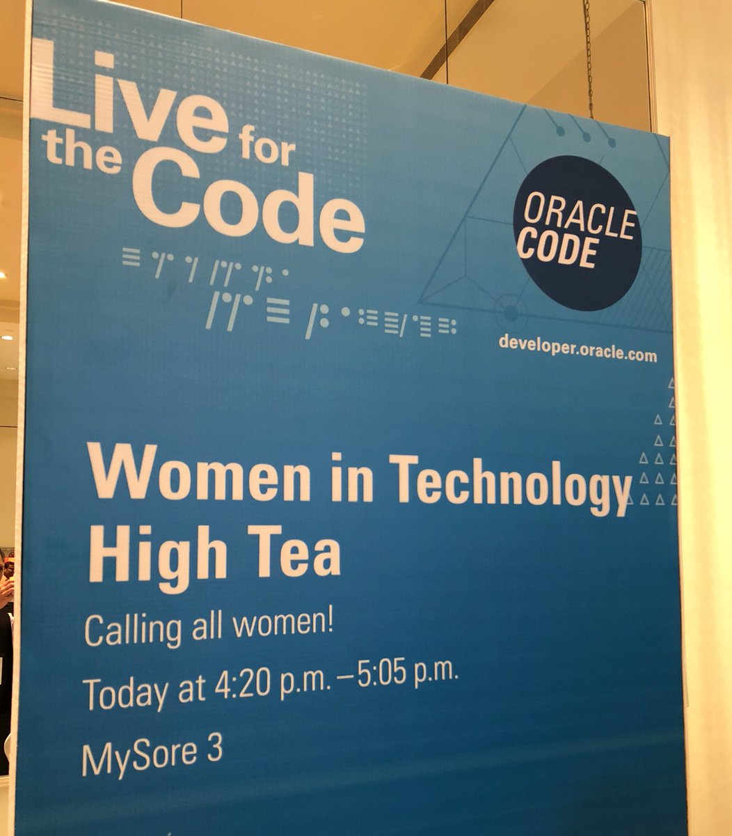 LoriLorusso's tweet image. Join us for #OracleCode Bengaluru #WIT High Tea today at 4:20 in Mysore 3 #liveforthecode #odevcommunity