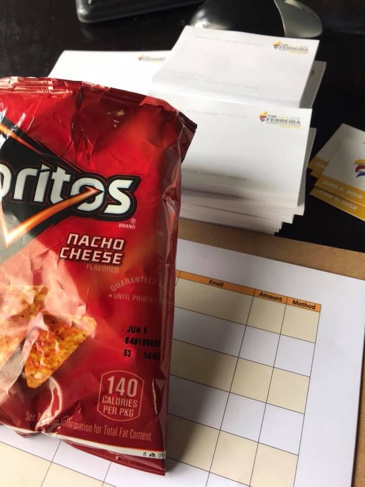 Tim2018Official's tweet image. These Doritos are guaranteed fresh until Election Day (June 5th). I guarantee to have fresh new ideas for four full years when elected. Visit Tim2018.com to contribute to the cause. #tim2018 #libertarian #voteJune5