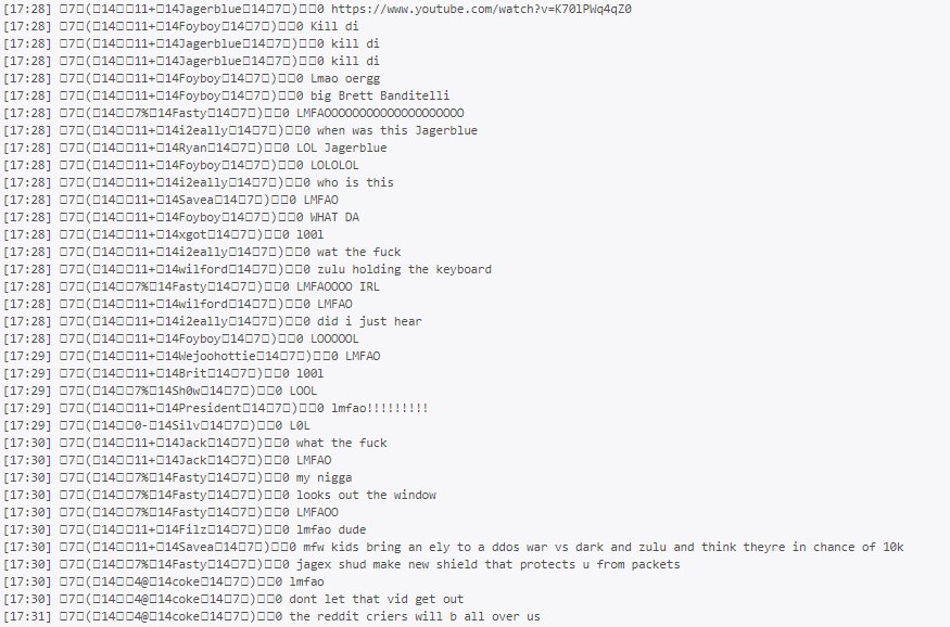 Rot_Leaks's tweet image. Excerpt 26: The internal reaction to the video from the last tweet. "dont let that vid get out"

From: #1 - RoT private member IRC - Part 2, Line 23910