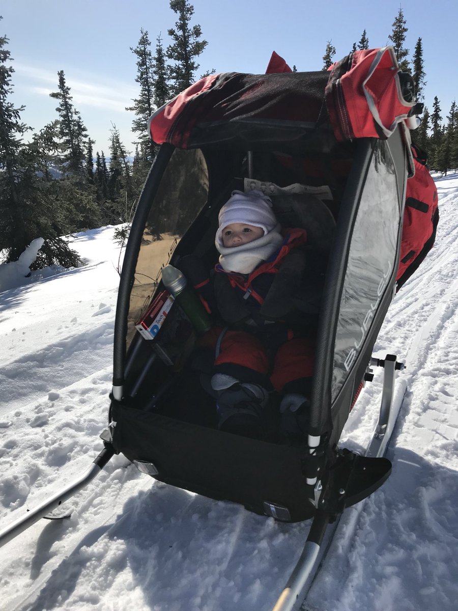 RheniumTungsten's tweet photo. 1st White Mountains cabin trip as a family of FOUR. Little sleep for the parents (@sdoownek &amp; @RheniumTungsten), but LOTS of wilderness fun. #worthit #FairbanksAK #14milesRT #SpringInAK https://t.co/loaQU1xlMe