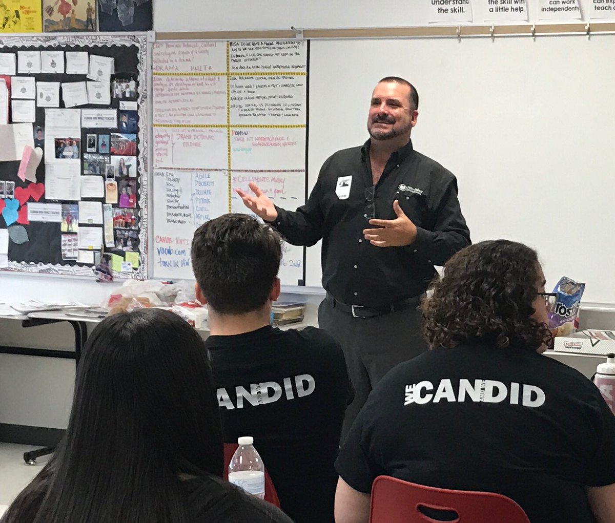 RoundUpCCHS's tweet photo. Thank you to Mr. Abril for coming in today to update us on the new Senior Portrait studio in Weston and updated ID process. #FoxMar studios. https://t.co/pUgqHFDt9M
