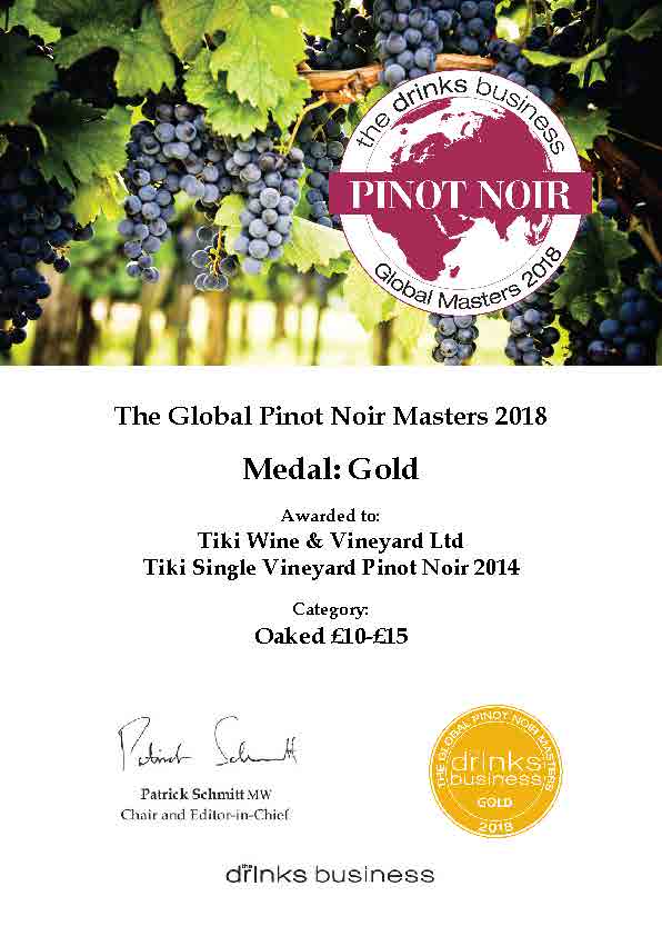 One of our top drops have just scored a GOLD in the Global PInot Noir Masters 2018. Thank you #thedrinksbusiness