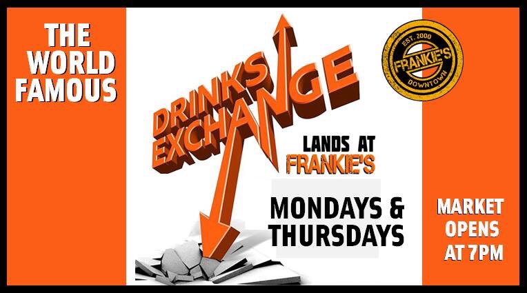 frankiesdfw's tweet image. Because in life...what goes up...must come down! Bell rings at 7PM!! #thedrinkexchange #newkindofhappyhour #greedisgood #mydtdbar