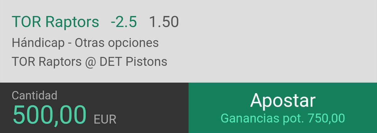 DrSirocco's tweet photo. Pronóstico NBA 🏀🏀

👉Gana Toronto Raptors HA - 2.5

💰Cuota 1.50   🔷Stake 5

🎙️NO juegan ni Blake Griffin ni Andre Drummond (los dos mejores jugadores de Detroit)

🦍Para nosotros esa cuota es una locura, creemos que Toronto hoy ganará muy fácil
#NBA #dormiresdecobardes https://t.co/hjbx5sDW9n