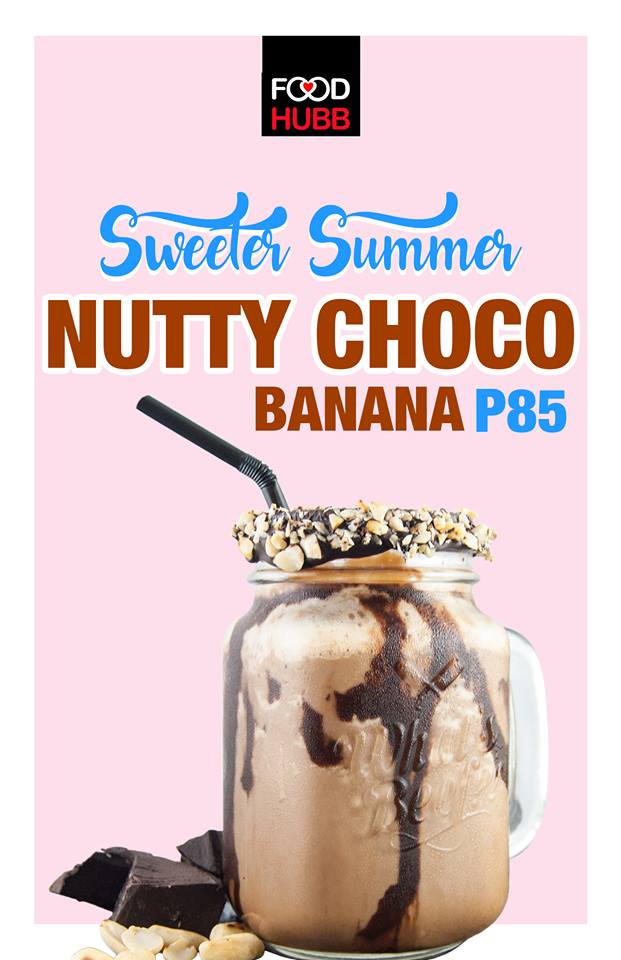 Sweeter Summer Special🌞
NUTTY CHOCO BANANA for only ₱85.

Promo valid until April 24, 2018.
Stay cool and sweet this summer, order now!

 #SweeterSummer
#FoodHubb