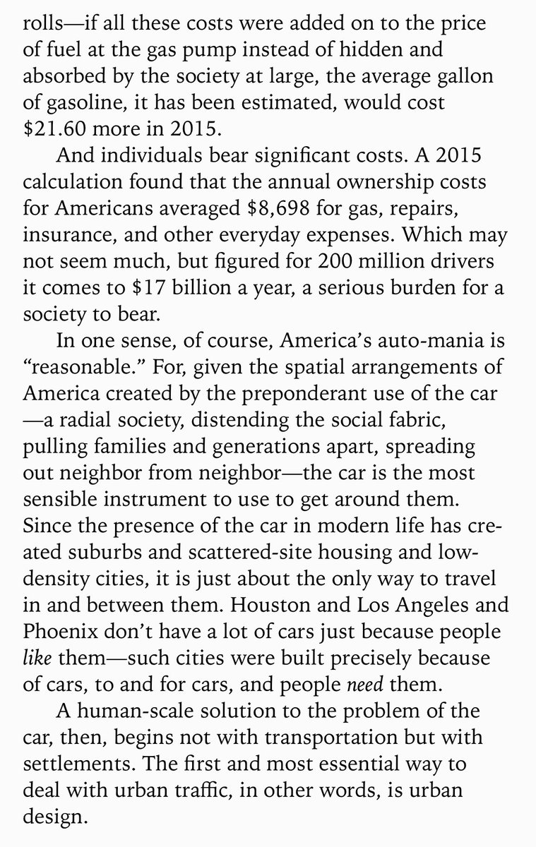 Kirkpatrick Sale on transportation and the American traffic system, which is about as far from the human scale as is possible to imagine today. A subject I often talk about myself.