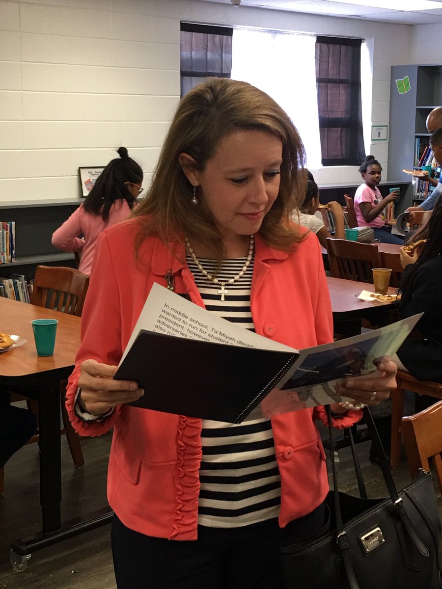 When the Director of Community Relations, Rena Anderson, becomes emotional while reading one of the Literacy Pal’s book (can’t see the actual tears with the camera, but they were there). <a href="/6thGradeFalcons/">Robert Frost</a> <a href="/HSVk12/">Huntsville City Schools</a> <a href="/asflmagnet/">ASFL Magnet Middle</a>