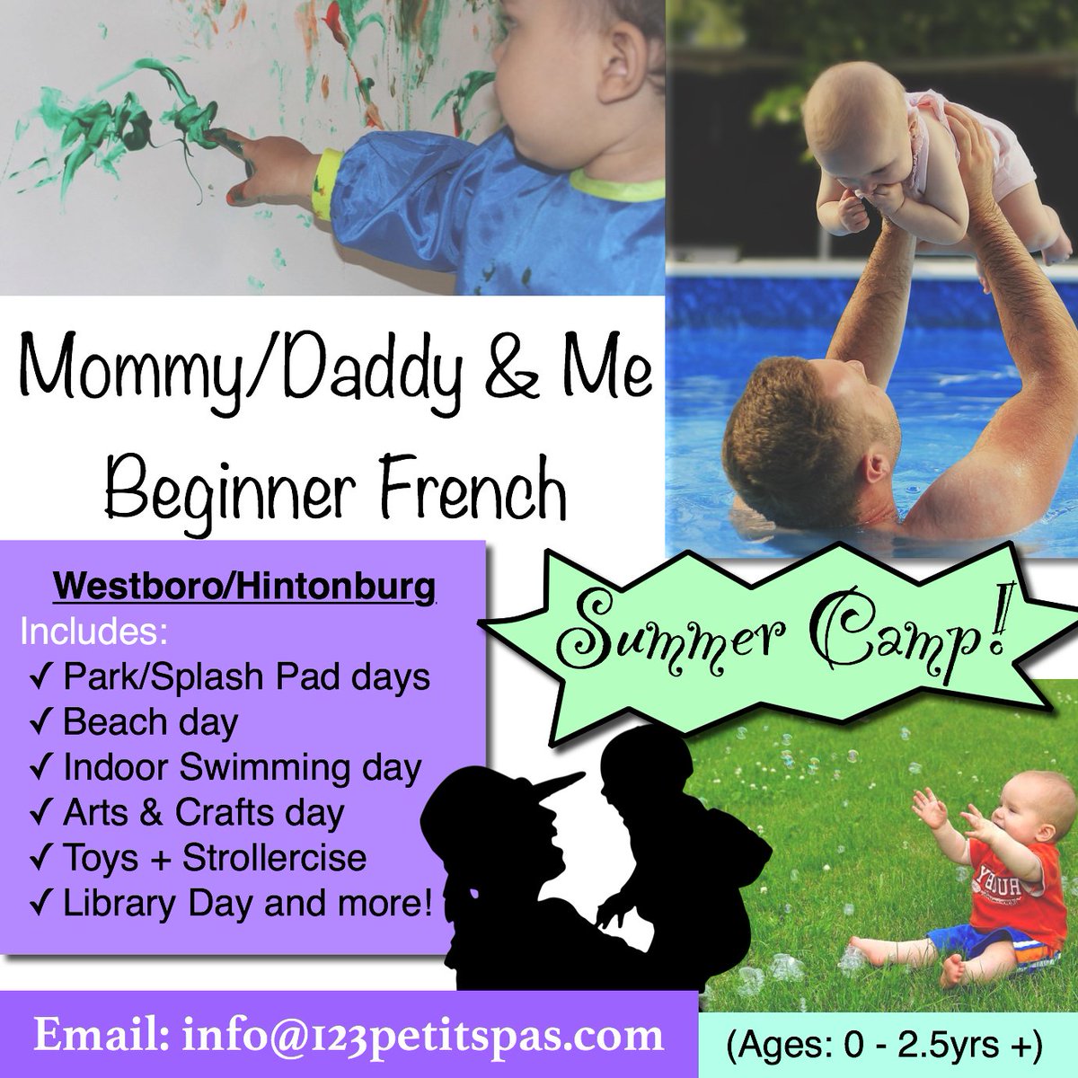 123PetitsPas's tweet photo. We're excited to announce that we have a Beginner French Mommy/Daddy & Me #SummerCamp in the works! #ottnews #Ottawa #Ottawa2018 #Bilingualism #Bilingualbaby #Parenthood #toddlerlife #parentandchild #infantclasses #FrenchClass Email info@123petitspas.com for details! https://t.co/7WadwFtu77