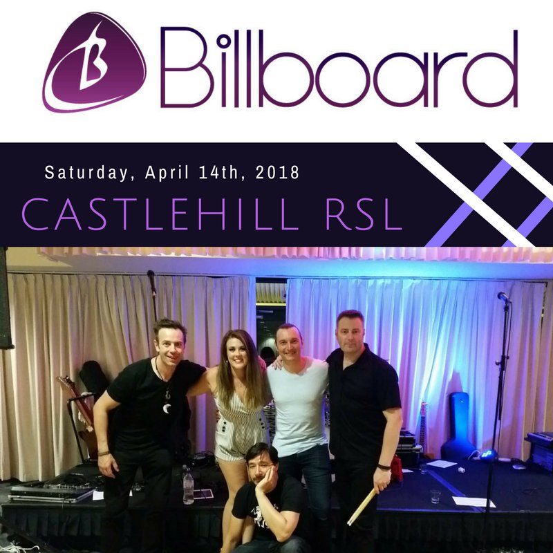 Billboardtwitte's tweet photo. Billboard will be appearing @CastleHillRSL this Saturday night 14th April. https://t.co/A18MAQUQmF
