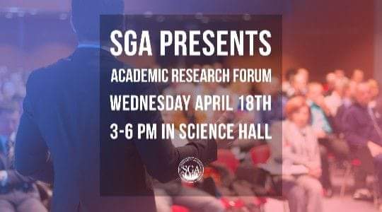 SGAHuntington's tweet photo. This year SGA is hosting our Academic Research Forum on Wednesday, April 18th from 3-6pm in the Science Hall. We hope to see you there as we support HU Academics! https://t.co/6Dzp1myZBj