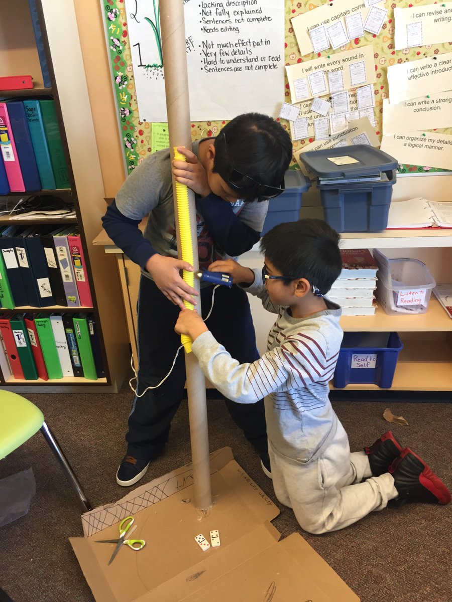 mrsjbecker's tweet photo. Busy day with@abd4mb ... Creating Rube Goldberg Machines in Science! #science4 #simplemachines https://t.co/BLxGMLMCNc