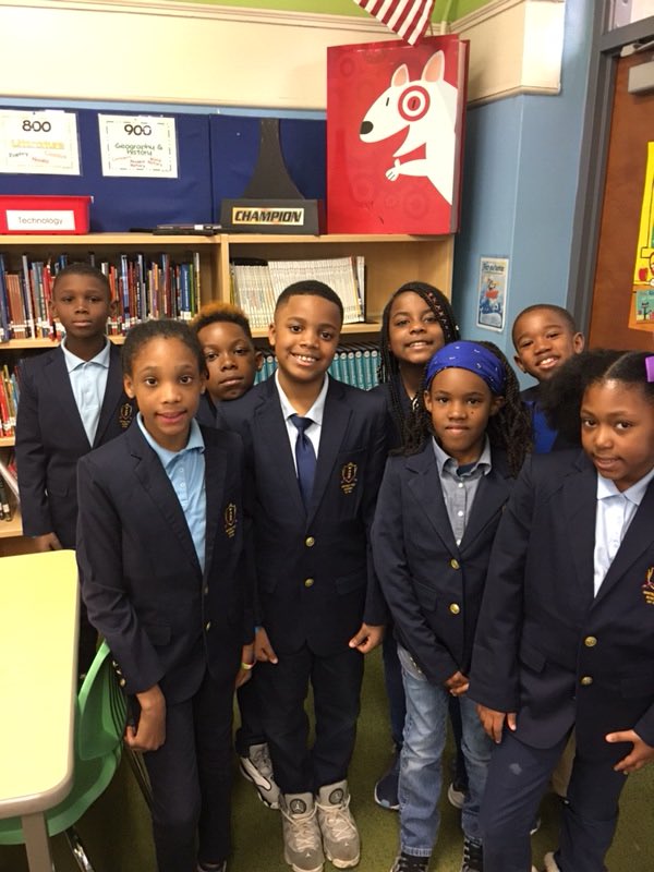 BES2012LLC's tweet photo. Our young ladies & young men love wearing their blazers in school. They work even harder when theyโre dressed for success #GarfieldPrep #BlazerFresh #YoungProfessionals @DCPSChancellor @dcpublicschools @Harris2JM @bapeeches @wandalegrand @ASamuels297A @Akaprincipal @mtholfsen https://t.co/MOSDOyls0Q