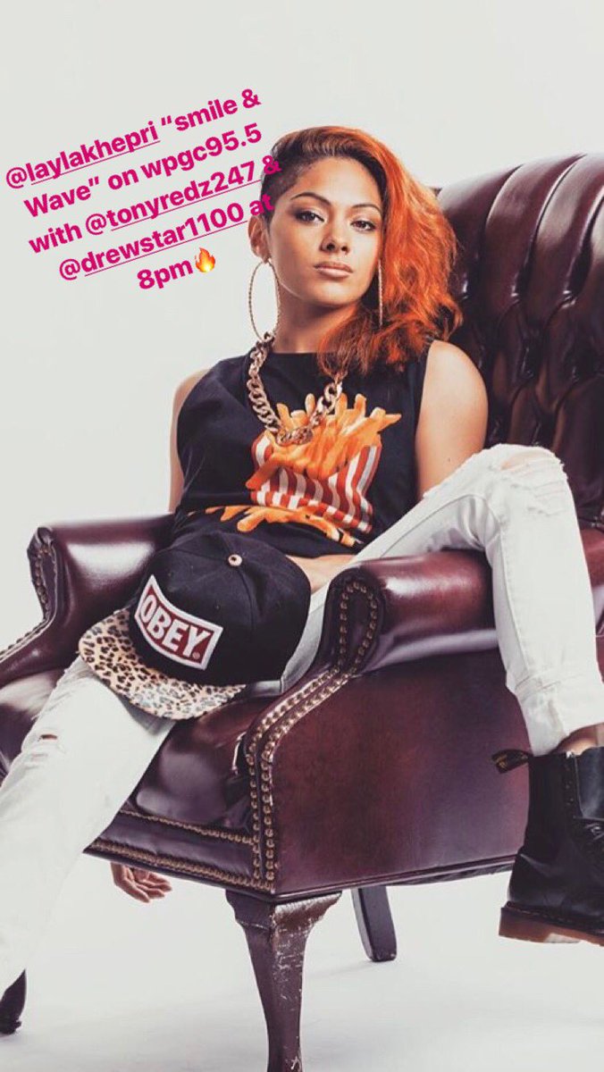 DrewStar1100's tweet photo. Check out @laylakhepri hit single “Smile & Wave” on my #RealLive mixtape on playing #Wpgc95 tonight at 8pm with @tonyredz247 🔥#dmv #va https://t.co/lQNeM8kuAD https://t.co/IqsUyS8cvy