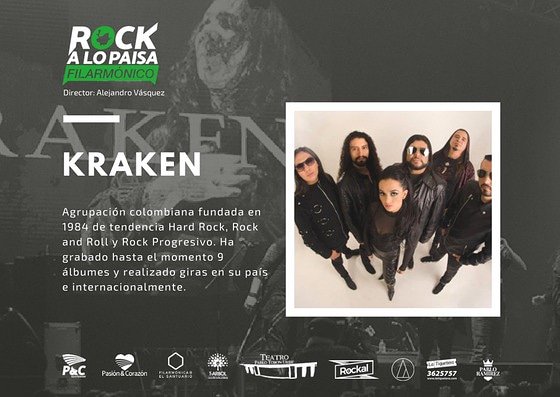 DanielaRamrezM's tweet photo. @PasionyCorazon_ anuncia hoy la participación con sus obras musicales de la agrupación @krakentitan en la edición 2018 del festival ROCK A LO PAISA FILARMÓNICO que se realizará el 01 de Mayo en el @Teatropablot Hora 4:00PM.

Entradas en @latiquetera y en las taquillas del Teatro. https://t.co/PlxltXhuHr