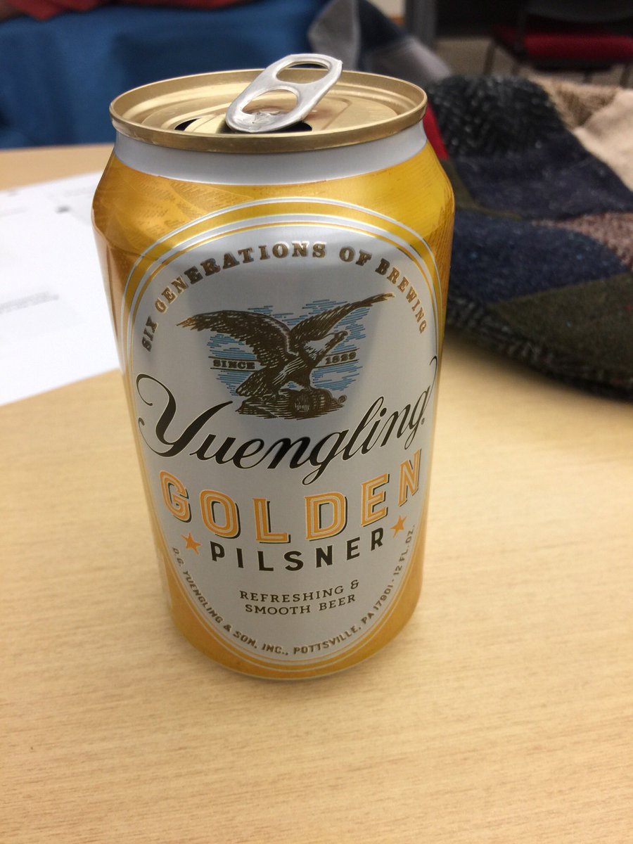 benfranklinbrew's tweet photo. Getting an early taste of new brew from Yuengling. Great talk about packaging from Bob Seaman from Yuengling #BrewSci18 https://t.co/eLLHNg0z9Q