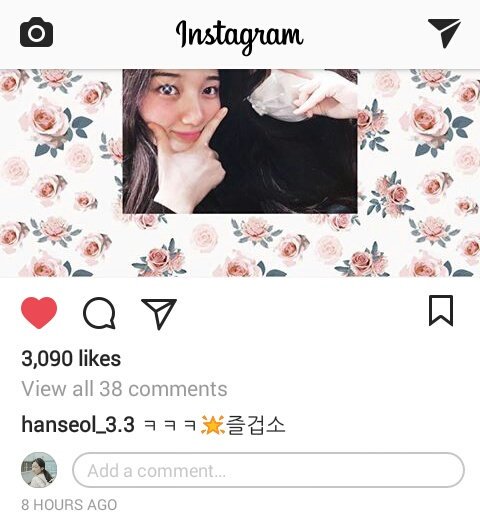 hanseolupdates's tweet photo. Also #Hanseol left a comment on #Dani's post saying
"Kkk ๐ enjoy (enjoyable) ". https://t.co/J99EUeXH1f