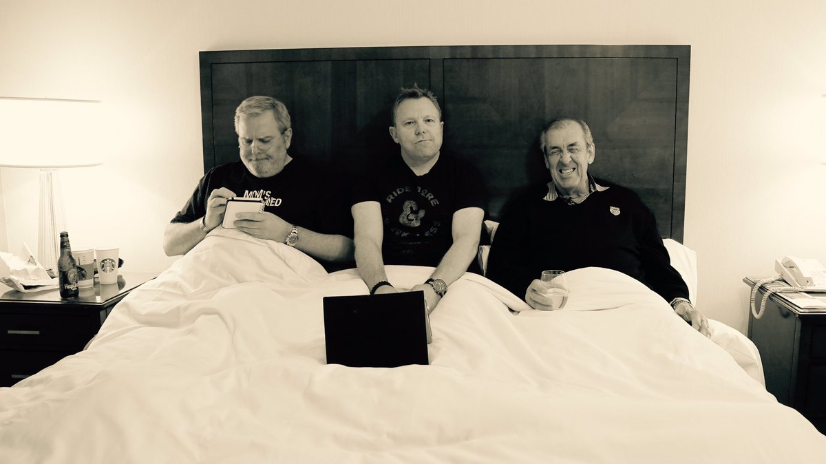 virtualstatman's tweet photo. The @F1onNBCSports crew are reunited.  If you want to know how things got to this stage, you need to come to Inside Grand Prix tomorrow night at @ST94_WH in Pennsylvania #F1 https://t.co/qxRJXvVmP2