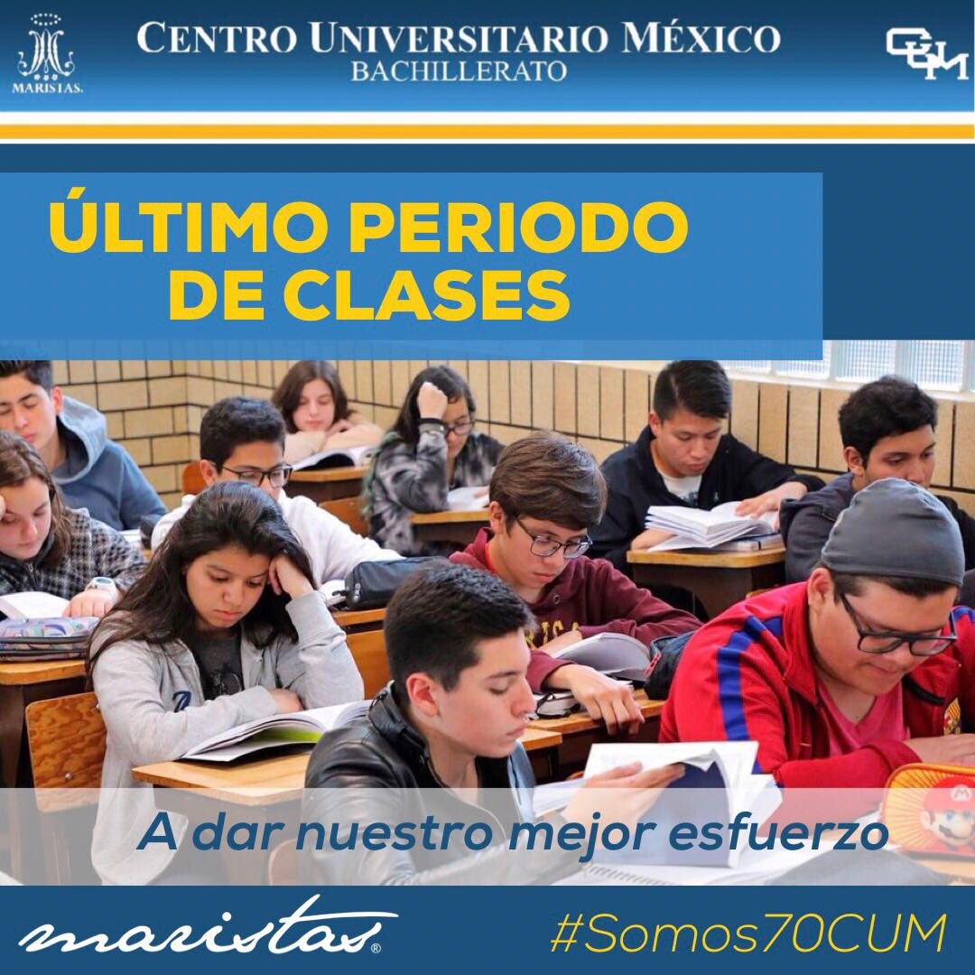 maristas_cum's tweet photo. ¡A dar lo mejor de nosotros en este último periodo de clases y torneos deportivos! 
#SomosCUM #maristas 💙 https://t.co/6iLIRwNJAq