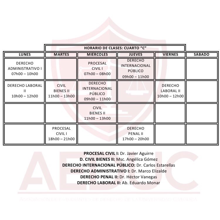 aeduc2018's tweet photo. Compartimos con ustedes los horarios de clases del Semestre A-2018 correspondientes a CUARTO CICLO. #AeducInforma https://t.co/wwOjXYOxQB