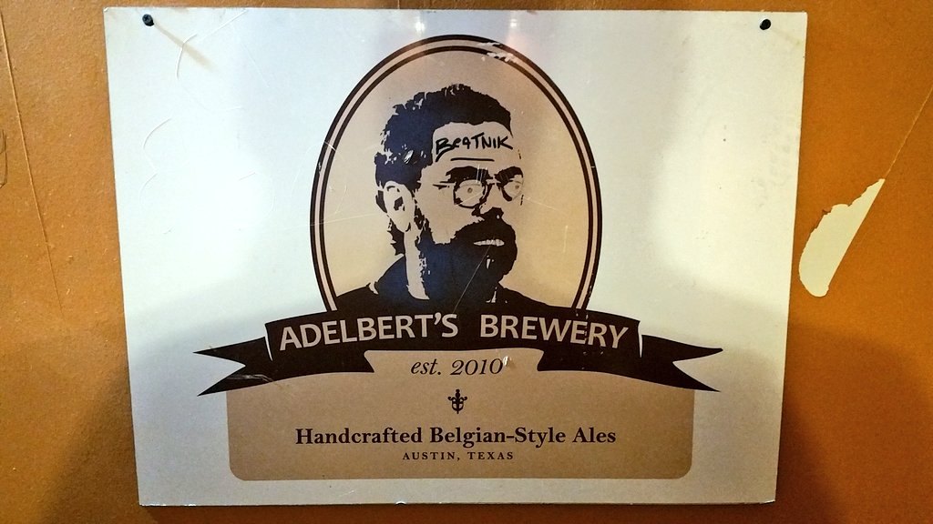 Hey @adelbertsbeer. When was the last time you saw this vintage sign? (BTW, I did not write "beatnik" on it.)