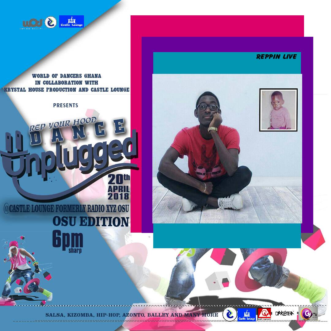 Qwodjo_Tharz's tweet photo. Event: Dance Unplugged (Osu Edition)
Date: 20th April, 2018
Venue:Castle Longue; formerly Radio XYZ (Osu)
Time: 6:00pm
.
#AfroBeat #UrbanDance #Salsa #Kizomba #HipHop #Ballet #Azonto #GwaraGwara #Pilolo #Angwa #ShakuShaku #Dance #DanceWorld #Shuperu #DoTheDance #Katanga #Littness https://t.co/ouI8aMnF0G