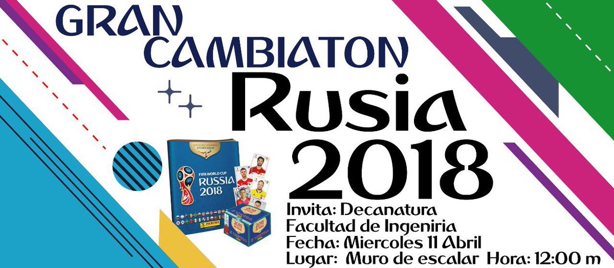 udistrital's tweet photo. #MundialRusia2018 ⚽️ | Si ya tienes el álbum del mundial participa de la Gran Cambiatón que organiza la Facultad de Ingeniería! Alista tus “monas” y diviértete! #Golazo https://t.co/rdFqYoMoKS