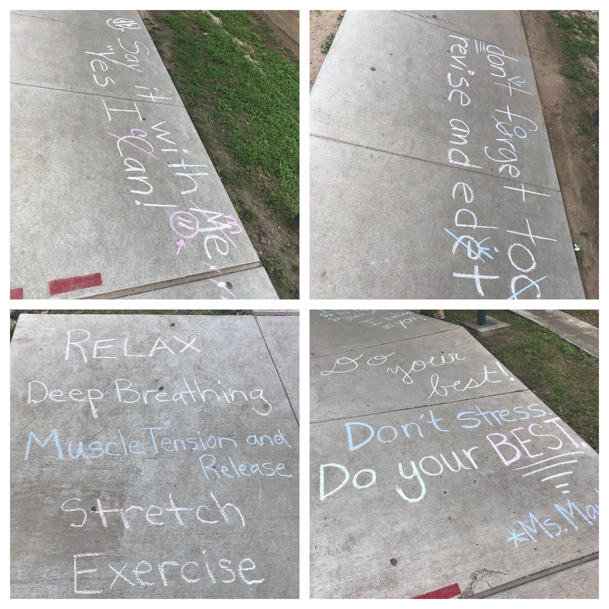 Our amazing staff left encouraging messages for our 4th and 5th graders to see on their way in to ROCK THE STAAR tomorrow!  #aisdproud  thank you! <a href="/BEMustangPride/">Dr. Gilma Sanchez</a> @Barrington_2nd <a href="/fanning_class/">H. Fanning</a> <a href="/MustangReaders/">MustangLibrary</a>
