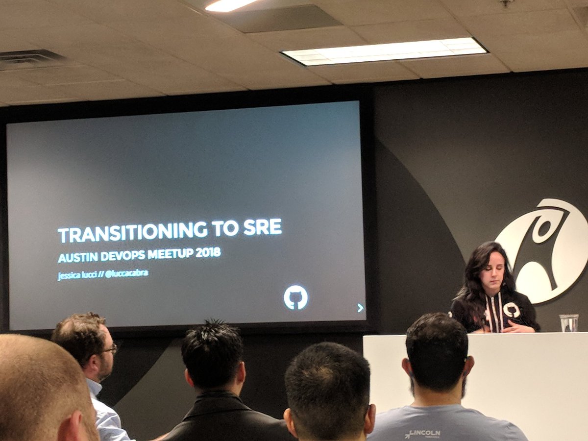 behemphi's tweet image. SRE at @github! @Luccacabra is filling in #AustinDevOps on the way it's done for a large provider. Look for a link to he talk on YouTube later this week here meetup.com/austin-devops/…